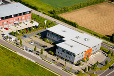 Aerial view of District Queichheim in Landau in der Pfalz in the state Rhineland-Palatinate, Germany