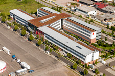 Banking administration building of the financial services company Sparkasse Suedliche Weinstrasse in the district Queichheim in Landau in der Pfalz in the state Rhineland-Palatinate, Germany