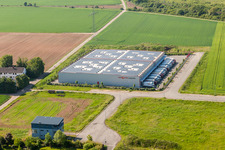 Warehouses and forwarding building Ehrmann Logistik in Landau in der Pfalz in the state Rhineland-Palatinate, Germany