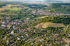 Aerial photograpy of District Geigersberg in the city in the district Durlach in Karlsruhe in the state Baden-Wurttemberg