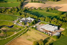 Aerial view of Site of heaped landfill Karlsruhe Durlach in the district Durlach in Karlsruhe in the state Baden-Wurttemberg