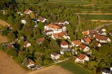 Aerial view of Thomashof in the district Durlach in Karlsruhe in the state Baden-Wuerttemberg, Germany