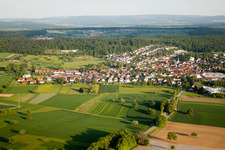 District Stupferich in Karlsruhe in the state Baden-Wuerttemberg, Germany from above