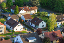 Gerberastraße 4 in the district Stupferich in Karlsruhe in the state Baden-Wuerttemberg, Germany from the drone perspective