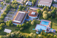 Swimming pool of the Waldbronn in Waldbronn in the state Baden-Wurttemberg, Germany