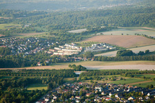 District Hohenwettersbach in Karlsruhe in the state Baden-Wuerttemberg, Germany from above