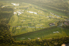 Aerial view of Golf Club Hofgut Scheibenhardt eV in the district Beiertheim-Bulach in Karlsruhe in the state Baden-Wuerttemberg, Germany