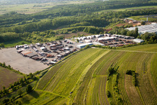 Aerial view of Technical facilities in the industrial area WIENERBERGER MALSCH in the district Rot in Malsch in the state Baden-Wurttemberg