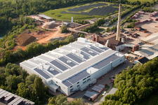 Oblique view of Technical facilities in the industrial area WIENERBERGER MALSCH in the district Rot in Malsch in the state Baden-Wurttemberg