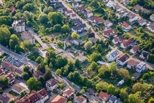 Bird's eye view of Christ Community in Wiesloch in the state Baden-Wuerttemberg, Germany