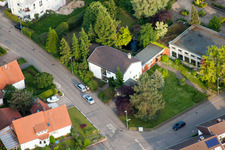 Drone recording of Christ Community in Wiesloch in the state Baden-Wuerttemberg, Germany