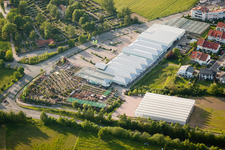 Aerial view of Wagner Florapark GmbH in Wiesloch in the state Baden-Wuerttemberg, Germany