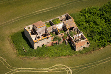 Aerial view of Castroncello in the state Tuscany, Italy