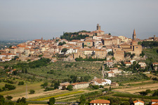 Old town area and city center in Lucignano in the state Arezzo, Italy