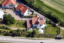 Aerial photograpy of Hardtwald development area in Neupotz in the state Rhineland-Palatinate, Germany