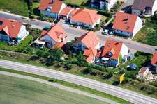 Oblique view of New development area Hardtwald in the district Hardtwald in Neupotz in the state Rhineland-Palatinate, Germany