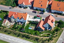 New development area Hardtwald in the district Hardtwald in Neupotz in the state Rhineland-Palatinate, Germany seen from above