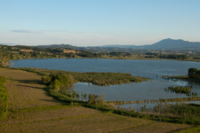 Lake Montalcino in Pozzuolo in the state Umbria, Italy
