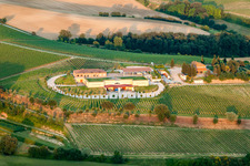 Homestead of a wine cellar Avignonesi, Via della Lodola in Montepulciano in Toskana, Italy