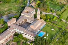 Complex of the hotel building Certosa di Maggiano in Siena in Toskana, Italy