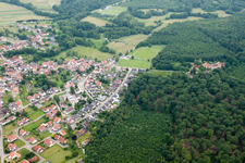 Scheibenhardt in Scheibenhard in the state Bas-Rhin, France from the plane