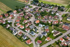 Drone image of Scheibenhardt in Scheibenhard in the state Bas-Rhin, France