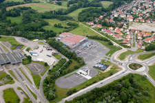 The new Carrefour supermarket in Lauterbourg in the state Bas-Rhin, France