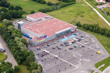Store of the Supermarket Carrefour Market Lauterbourg in Scheibenhard in Grand Est, France
