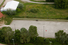 Oblique view of Haras de la Neée in Neewiller-près-Lauterbourg in the state Bas-Rhin, France