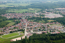 Bird's eye view of Seltz in the state Bas-Rhin, France