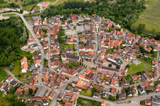 Drone recording of Seltz in the state Bas-Rhin, France