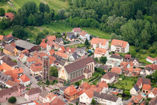 Seltz in the state Bas-Rhin, France from the drone perspective