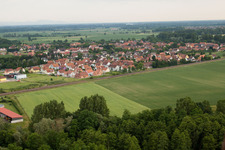 Aerial photograpy of Roppenheim in the state Bas-Rhin, France