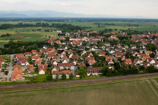 Oblique view of Roppenheim in the state Bas-Rhin, France