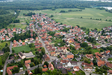 Bird's eye view of Dalhunden in the state Bas-Rhin, France