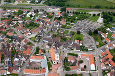 Drusenheim in the state Bas-Rhin, France out of the air