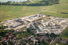 Aerial view of Kilstett in the state Bas-Rhin, France