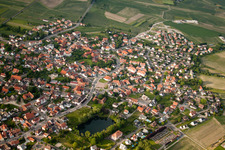 Oblique view of Kilstett in the state Bas-Rhin, France