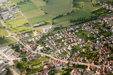 Kilstett in the state Bas-Rhin, France from above