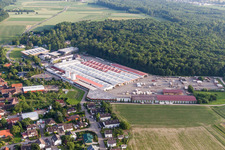 Building and production halls on the premises of WeberHaus GmbH & Co. KG in the district Linx in Rheinau in the state Baden-Wurttemberg, Germany