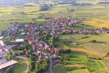 Village view from the south in the district Linx in Rheinau in the state Baden-Wuerttemberg, Germany