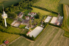 Kaiserhof Stud and Broadcasting Tower in the district Legelshurst in Willstätt in the state Baden-Wuerttemberg, Germany