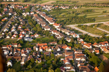 Aerial view of Runzweg in the district Urloffen in Appenweier in the state Baden-Wuerttemberg, Germany