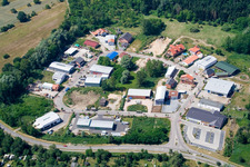 Industrial estate and company settlement south / Mittelwegring in the district Industriegebiet Woerth-Oberwald in Jockgrim in the state Rhineland-Palatinate