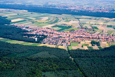 Village view from the south in Hatzenbühl in the state Rhineland-Palatinate, Germany