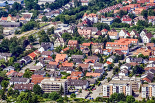 Bismarckstraße, Gartenstraße from the east in Kandel in the state Rhineland-Palatinate, Germany