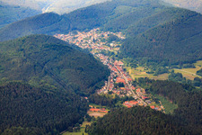 From the west in Hinterweidenthal in the state Rhineland-Palatinate, Germany