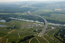 Aerial photograpy of Schengen in the state Remich, Luxembourg