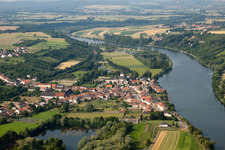 Aerial view of Rettel in the state Moselle, France