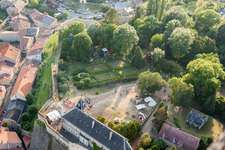 Castle of the fortress Fort Rodemack in Rodemack in Grand Est, France from above